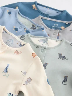 Multipacks|Babypakjes En Babypyjama's*Next Blauwgroen - Set van 5 baby-pyjama's met patroon (0-2jr)
