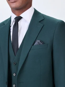 Blazers En Business-Jasjes|Pakken*Next Blauwgroen - Slim Fit - Kostuum met textuur: colbert
