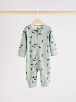 Multipacks|Babypakjes En Babypyjama's*Next Blauwgroen - Verpakking van 3 baby-pyjama's met rits en print (0mnd -3jr)