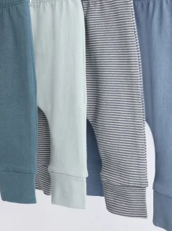 Multipacks|Next - Verpakking van 4 babyleggings (0 mnd -3 jr) Blauwgroen