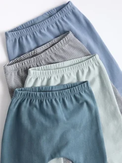 Multipacks|Next - Verpakking van 4 babyleggings (0 mnd -3 jr) Blauwgroen