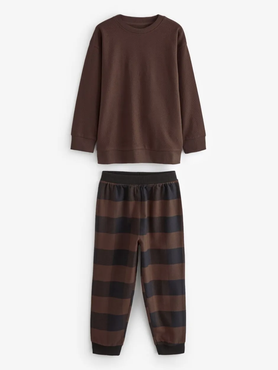 Pyjama's|Nachtkleding En Pyjama's|Next - Verpakking van 3 geweven geruite pyjama's (3-16 jr) Blauw/Groen/Bruin