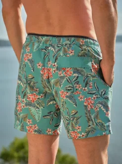 Badkleding|Fat Face - FatFace - Zwemshort Blauwgroene kikkerprint