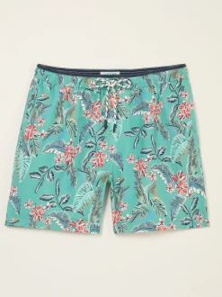 Badkleding|Fat Face - FatFace - Zwemshort Blauwgroene kikkerprint