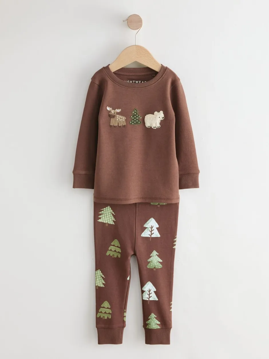 Nachtkleding En Pyjama's|Pyjama's*Next - Verpakking van 3 knusse pyjama's (9 mnd-8 jr) Blauwgroen/ecru Animal