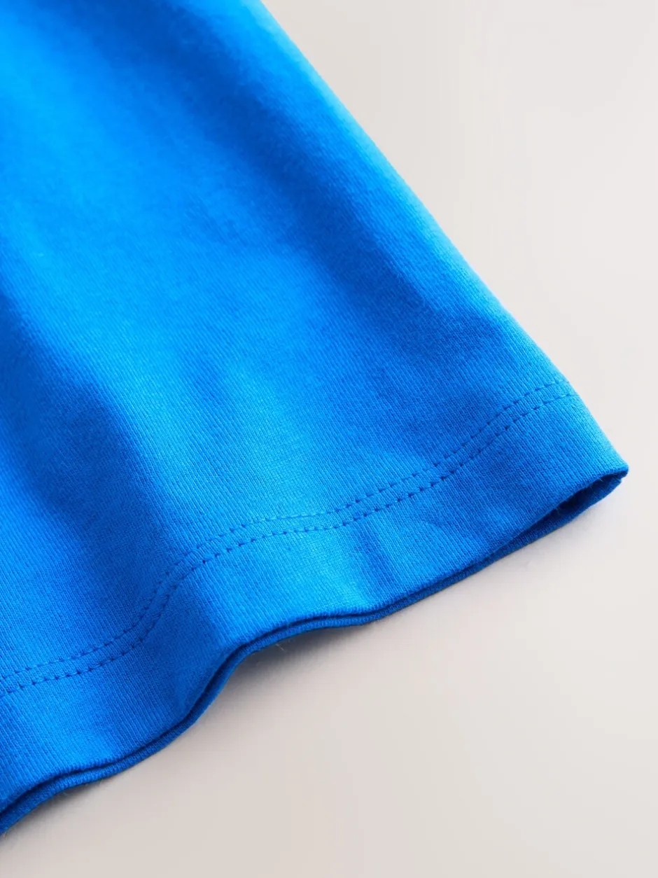 T-Shirts|Tops*Next Blauw/groen/gele graafmachine - T-shirt met korte mouwen en kleurblokken (3mnd-7jr) (3mnd-7jr)