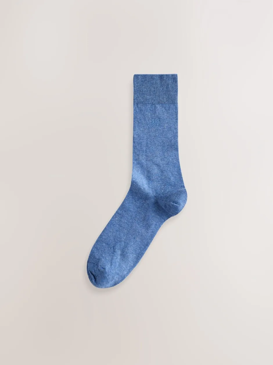 Sokken|Sokken*Next Blauw/groen/grijs - Verpakking van 5 - Frisblijvende sokken met borduursel