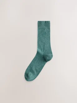 Sokken|Sokken*Next Blauw/groen/grijs - Verpakking van 5 - Frisblijvende sokken met borduursel
