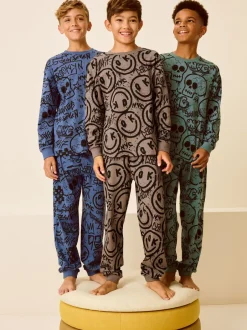 Pyjama's|Nachtkleding En Pyjama's*Next Blauw/Groen/Naturel personage - Verpakking van 3 pyjama's met lange mouwen (3-16 jr)
