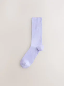Sokken|Sokken|Next - Verpakking van 8 - Frisblijvende sokken met borduursel Blauw/groen/paars