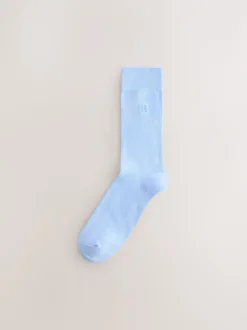 Sokken|Sokken|Next - Verpakking van 8 - Frisblijvende sokken met borduursel Blauw/groen/paars