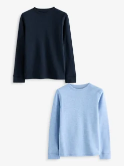 Ondergoed|Schoolkleding*Next Blauw/marine - 2 -pack thermische tops met lange mouwen (2-16jr)