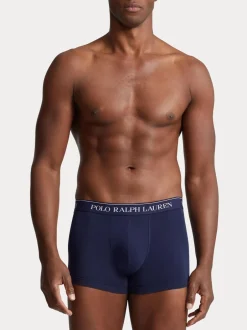 Ondergoed|Ondergoed*Polo Ralph Lauren Blauw/marine - verpakking van 3 stretchy katoenen boxershorts