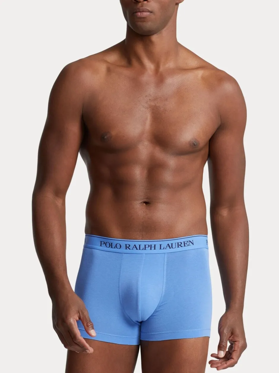 Ondergoed|Ondergoed*Polo Ralph Lauren Blauw/marine - verpakking van 3 stretchy katoenen boxershorts