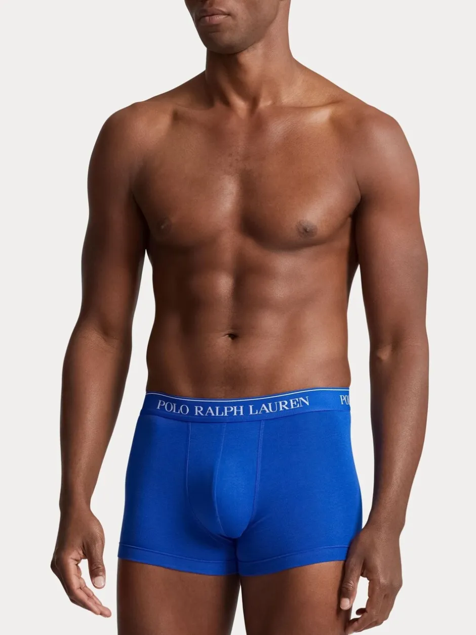 Ondergoed|Ondergoed*Polo Ralph Lauren Blauw/marine - verpakking van 3 stretchy katoenen boxershorts