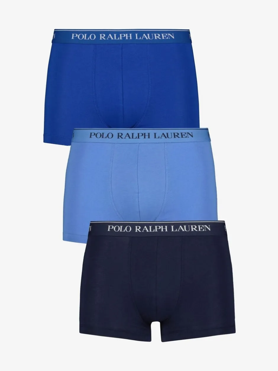 Ondergoed|Ondergoed*Polo Ralph Lauren Blauw/marine - verpakking van 3 stretchy katoenen boxershorts