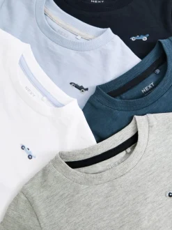 Tops|T-Shirts*Next - Set van 5 T-shirts met lange mouwen (3 mnd-7 jr) Blauw/marine