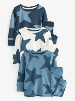 Multipacks|Pyjama's*Next - Verpakking van 3 knusse pyjama's (9 mnd-10 jr) Blauw/marine