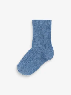 Sokken En Panty's|Sokken|Next - Verpakking van 7 paar fijngeribbelde sokken met hoog katoengehalte Blauw/marine