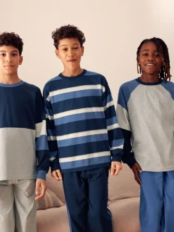 Pyjama's|Nachtkleding En Pyjama's*Next Blauw/marineblauw/grijs - Pyjama met korte pijpen 3 stuks (3-16jaar) (3-16jaar)