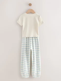 Nachtkleding En Pyjama's|Pyjama's*Next - Verpakking van 3 pyjama's met joggingbroek (3-16 jr) Blauw/Naturel Strepen Beer