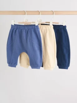 Jeans En Joggingbroeken|Next - Joggingbroeken Baby 3 Stuks (0mnd-2jr) Blauw/neutraal