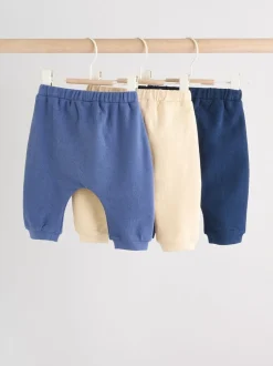 Jeans En Joggingbroeken|Next - Joggingbroeken Baby 3 Stuks (0mnd-2jr) Blauw/neutraal