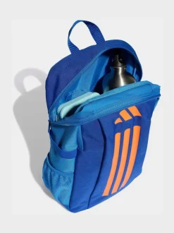 Tassen|Tassen|adidas Blauw/oranje - Kinderrugzak met 3 Strepen