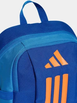 Tassen|Tassen|adidas Blauw/oranje - Kinderrugzak met 3 Strepen