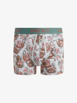 Ondergoed|Ondergoed*Next - Animal - 4 Boxershorts zonder plooi Blauw/paars