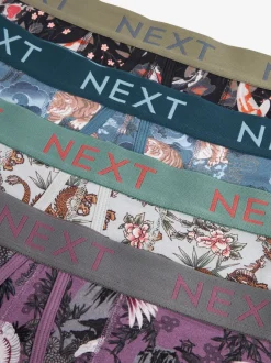 Ondergoed|Ondergoed*Next - Animal - 4 Boxershorts zonder plooi Blauw/paars