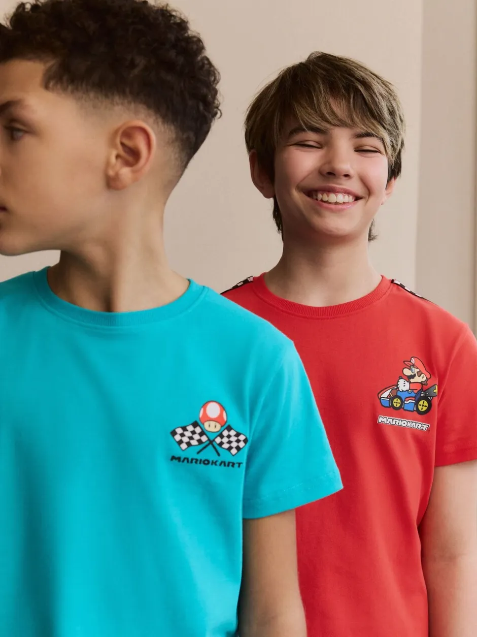 Pyjama's|Next Blauw/rode Mario Kart - Korte 100% katoenen pyjama's verpakking van 2 (3 - 16 jr)