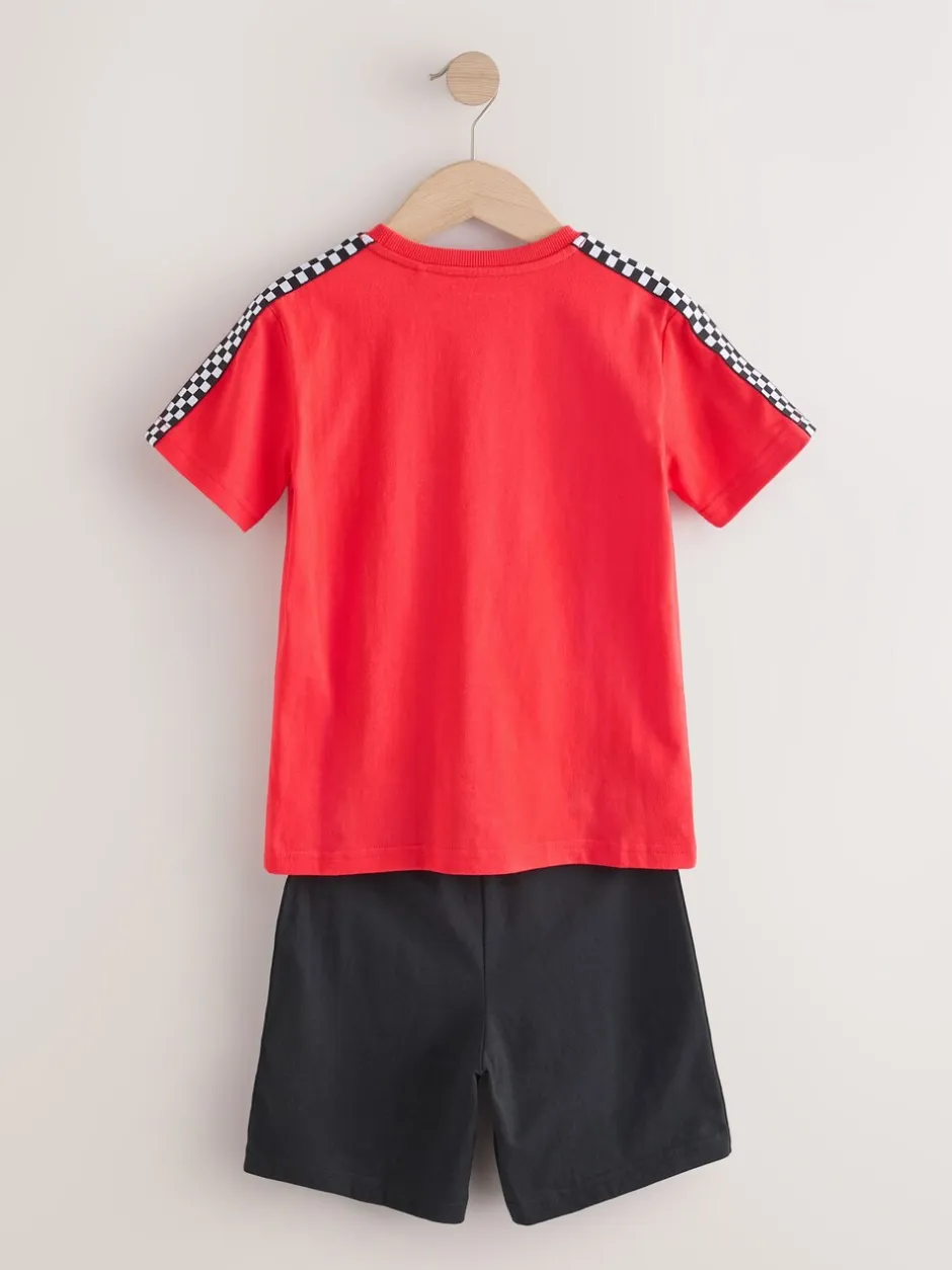 Pyjama's|Next Blauw/rode Mario Kart - Korte 100% katoenen pyjama's verpakking van 2 (3 - 16 jr)