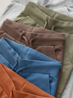 Jeans En Joggingbroeken|Joggingbroeken*Next Blauw/Roestoranje/Kakigroen - Verpakking van 5 joggingbroeken (3mnd-7jr)
