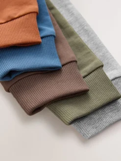 Jeans En Joggingbroeken|Joggingbroeken*Next Blauw/Roestoranje/Kakigroen - Verpakking van 5 joggingbroeken (3mnd-7jr)