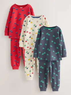 Pyjama's|Nachtkleding En Pyjama's*Next Blauw/Rood/Crème - Verpakking van 3 knusse pyjama's (9 mnd-10 jr)
