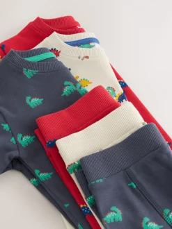 Pyjama's|Nachtkleding En Pyjama's*Next Blauw/Rood/Crème - Verpakking van 3 knusse pyjama's (9 mnd-10 jr)