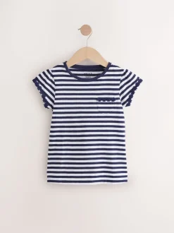 T-Shirts|Tops|Next Blauw/roze/wit - Verpakking van 3 T-shirts met madeliefjesrand (1,5 - 16 jr)
