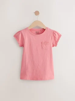 T-Shirts|Tops|Next Blauw/roze/wit - Verpakking van 3 T-shirts met madeliefjesrand (1,5 - 16 jr)