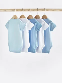 Rompertjes En Hemdjes|Rompertjes En Hemdjes*Next Blauw/wit - Effen babyrompertjes