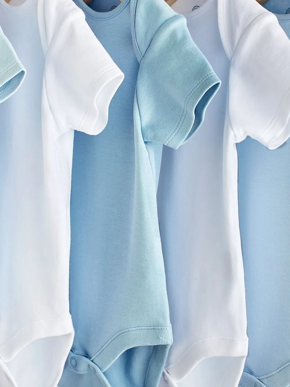 Rompertjes En Hemdjes|Rompertjes En Hemdjes*Next Blauw/wit - Effen babyrompertjes
