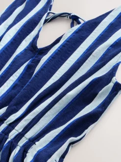 Jumpsuits En Playsuits*Next Blauw/wit - Jersey Summer Playsuit