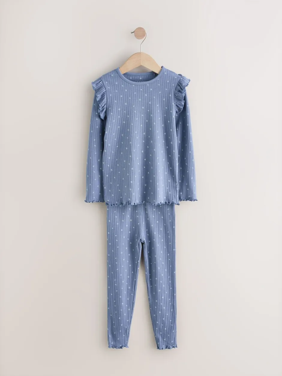 Multipacks|Nachtkleding En Pyjama's|Next - Knusse geribbelde pyjama's 3 verpakking (9mnd-12jr) Blauw/wit