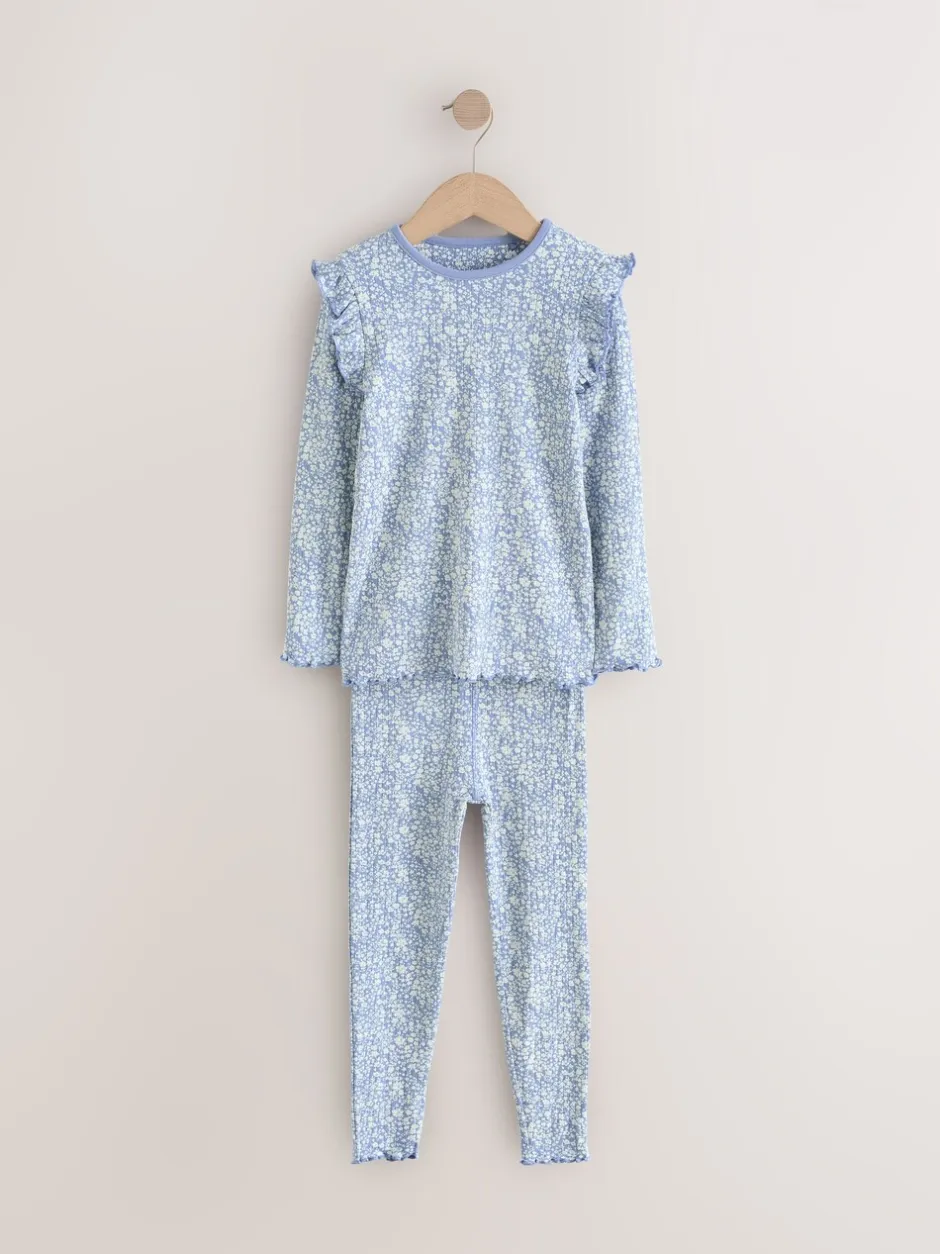 Multipacks|Nachtkleding En Pyjama's|Next - Knusse geribbelde pyjama's 3 verpakking (9mnd-12jr) Blauw/wit
