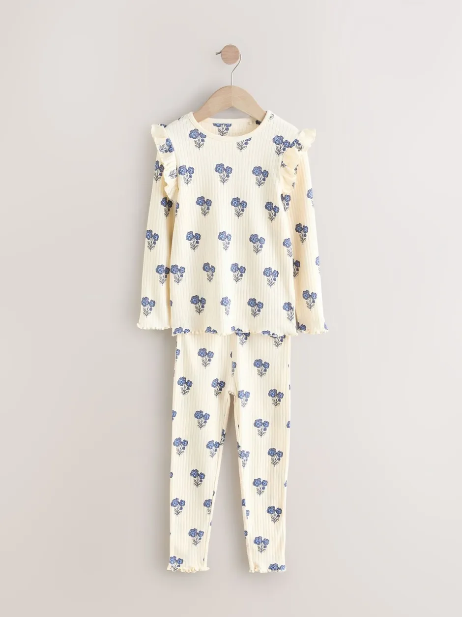 Multipacks|Nachtkleding En Pyjama's|Next - Knusse geribbelde pyjama's 3 verpakking (9mnd-12jr) Blauw/wit