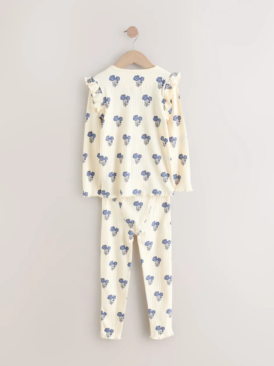 Multipacks|Nachtkleding En Pyjama's|Next - Knusse geribbelde pyjama's 3 verpakking (9mnd-12jr) Blauw/wit