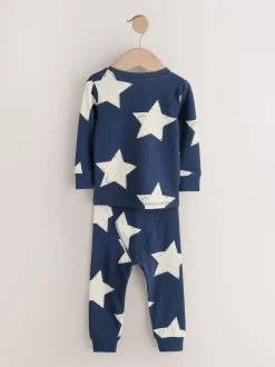 Pyjama's|Nachtkleding En Pyjama's*Next Blauw/wit - Slim Snuggle Fit Pyjamas 3 Pack (9mths-10yrs)