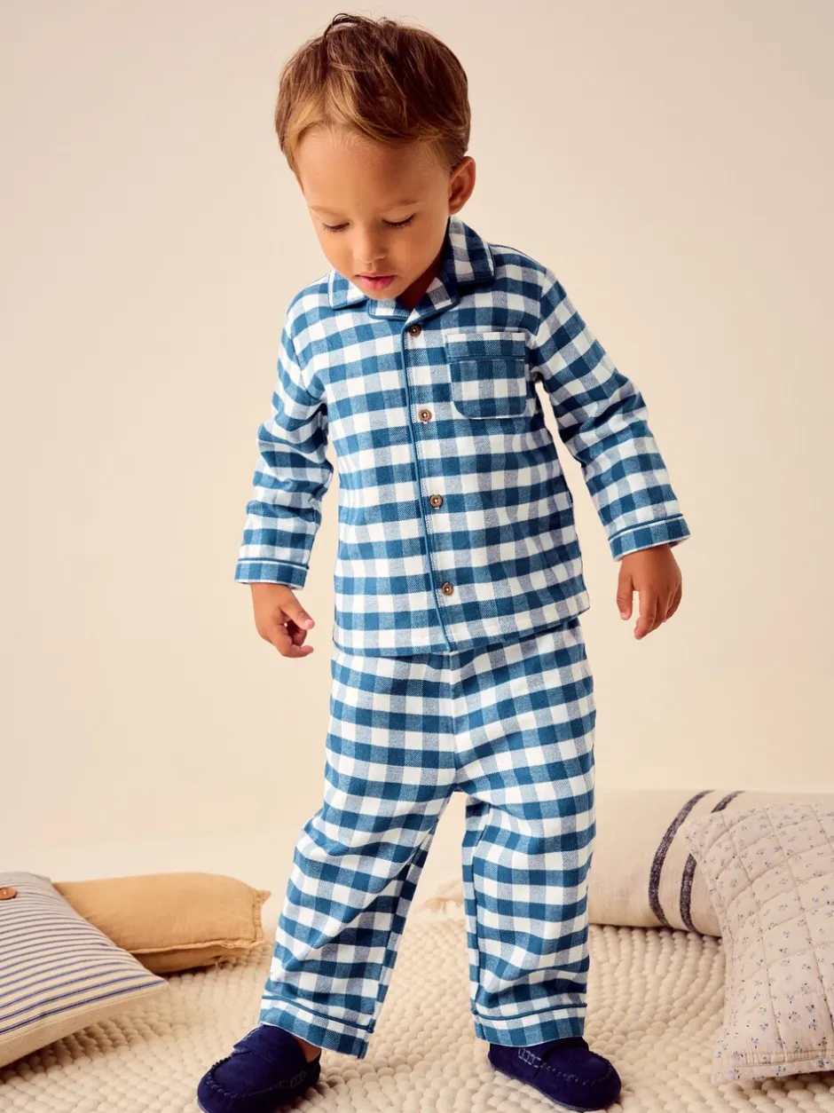 Pyjama's|Nachtkleding En Pyjama's|Next - Pyjama met knopen (9 mnd - 10 jr) Blauw-wit geruit