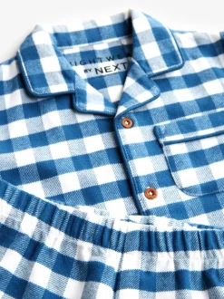 Pyjama's|Nachtkleding En Pyjama's|Next - Pyjama met knopen (9 mnd - 10 jr) Blauw-wit geruit