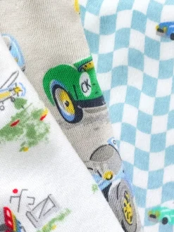 Pyjama's|Nachtkleding En Pyjama's*Next Blauw/wit met auto's - Verpakking van 3 knusse pyjama's